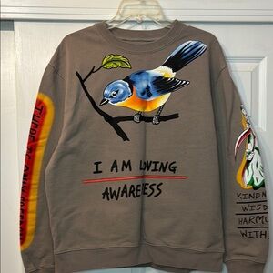 I Am Loving Awareness Beige thick Sweatshirt Size XL